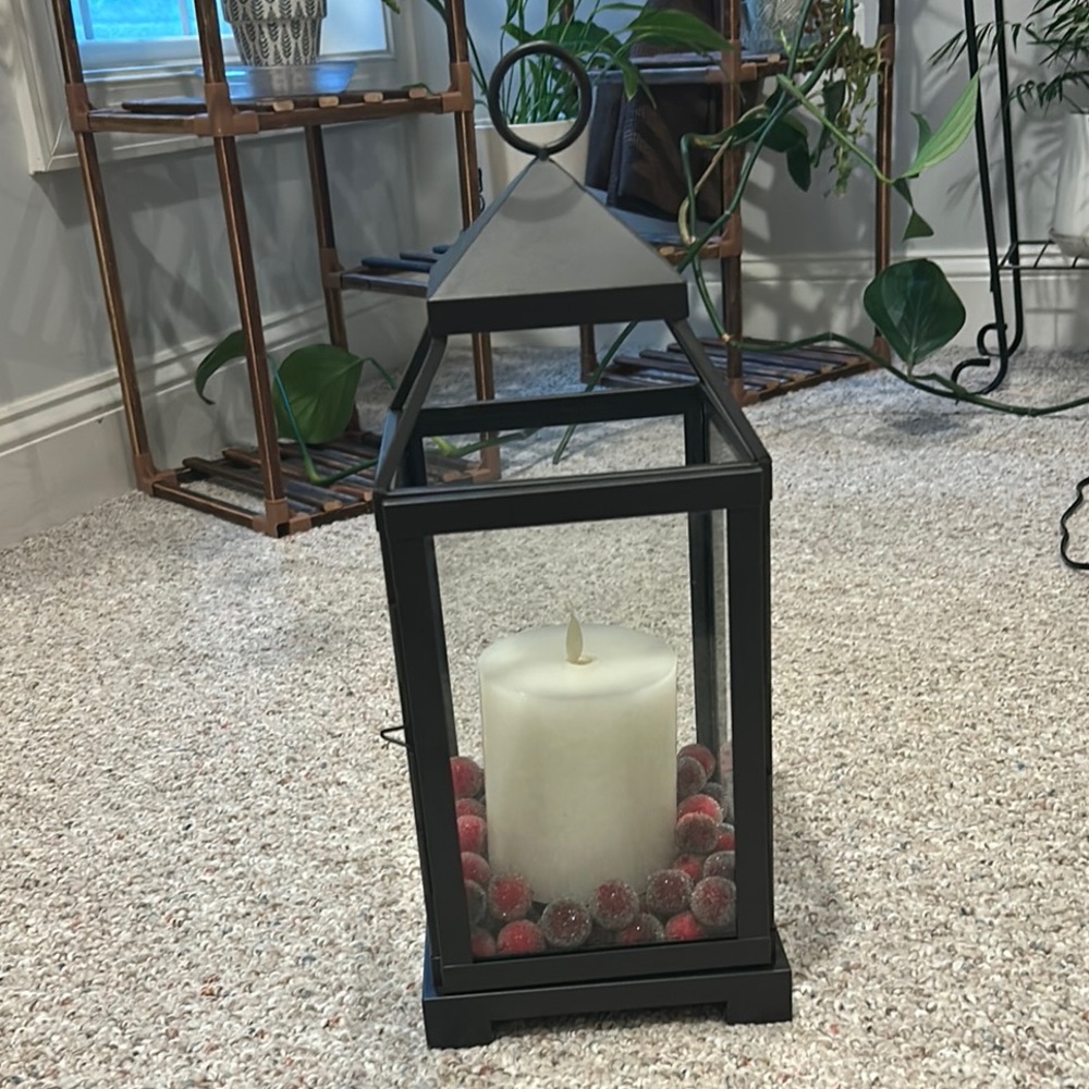 Pottery Barn Black and White Lantern Accents